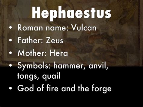 hephaestus roman name meaning.